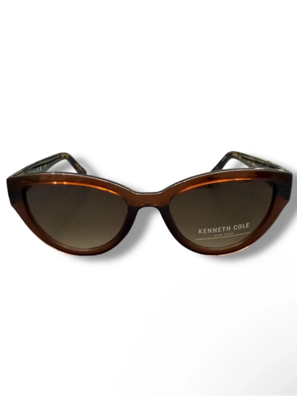 Kenneth Cole NY Cat Eye Sunglasses Brown Tortoise KC00003 48F Full Set